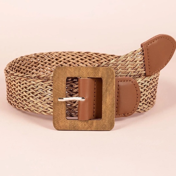Handmade Square Buckle Woven Minimalist Belt - Picture 2 of 4
